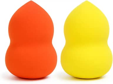 Kit 2 Esponjas de Maquiagem Profissional Formato Gota Cores Sortidas Textura Macia