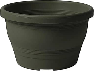 Vaso Plástico Cuia Modelo 30 Veneza 8 Litros Colorido Para Jardim Vertical, Decoração Rosa do Deserto, Samambaia (Preto, 8 Unidades)