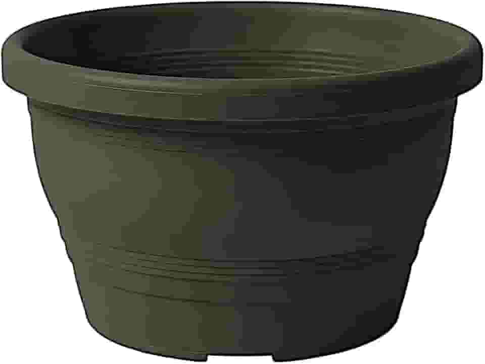 Vaso Plástico Cuia Modelo 30 Veneza 8 Litros Colorido Para Jardim Vertical, Decoração Rosa do Deserto, Samambaia (Preto, 8 Unidades)
