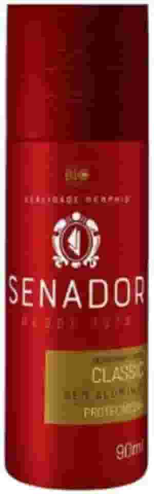 Desodorante Masculino Senador Classic, 90ml, Sem Alumínio, Proteção 24H