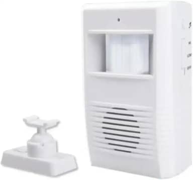 Sensor de Presença com Anunciador Sonoro Ding Dong Detector de Movimento para Áreas Internas Instalação Simples Design Compacto
