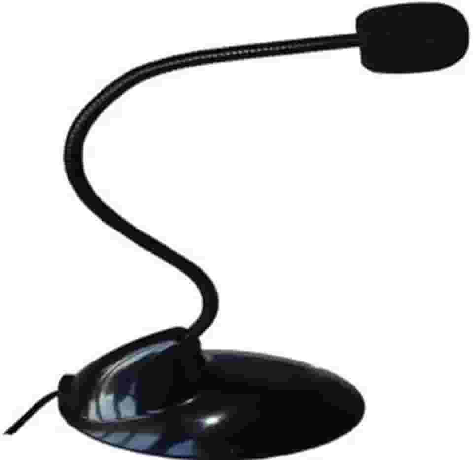 LBL DISTRIBUIDORA Microfone Pedestal Preto Dinâmico Omnidirecional P2 3.5mm 1.5m