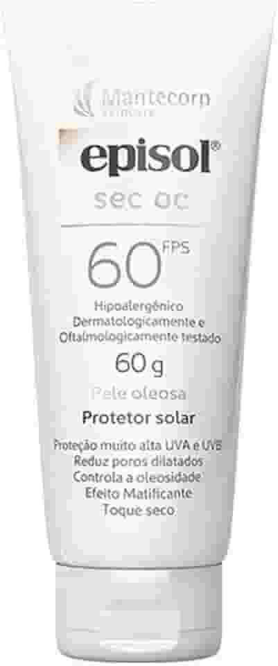 Protetor Solar Facial Episol Sec Oc Fps 60 - Sem Cor - 60ml - Para Peles Mistas a Oleosas - Acabamento Matte - Mantecorp