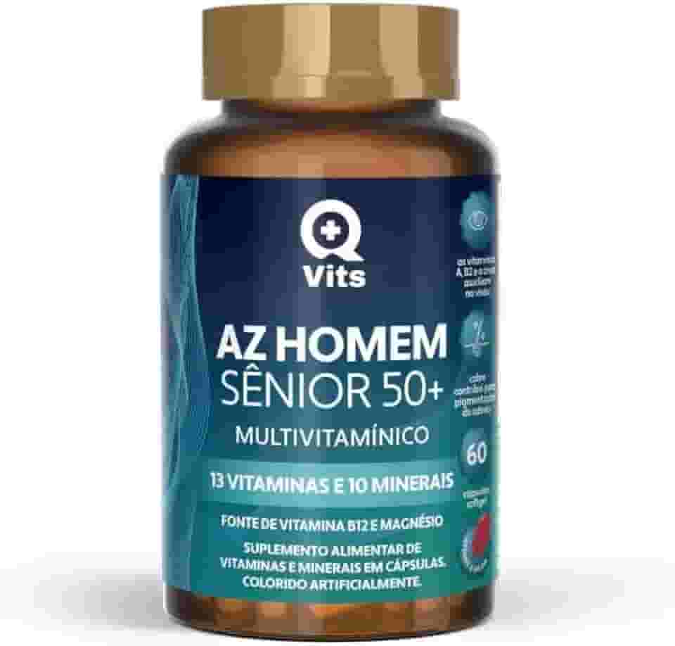 AZ Homem Sênior 50+ Completo QMaisVits 60 Cápsulas Softgel
