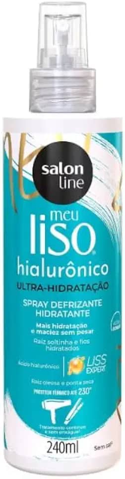 Salon Line, Defrizante Protetor Térmico, Meu Liso, Hialurônico, Vegano - Cabelos Lisos, 240 ml
