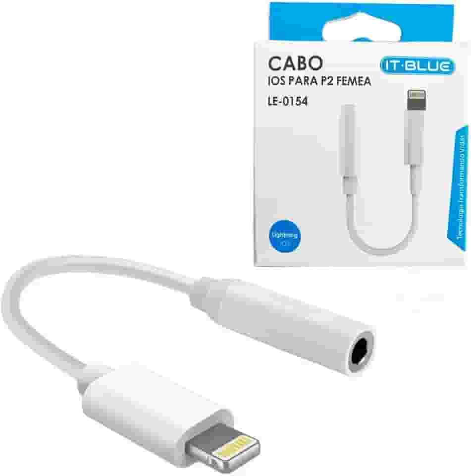 Adaptador De Fone De Ouvido Para Iphone 3.5mm P2 Branco