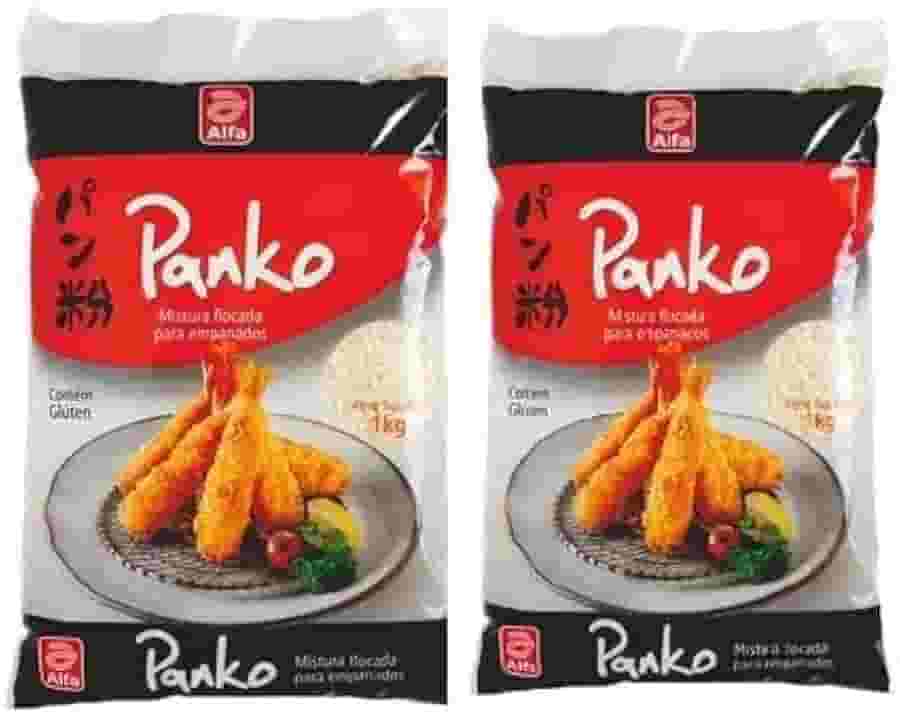 Kit 2 Un Farinha Panko Para Empanar Crocante Alfa 1kg