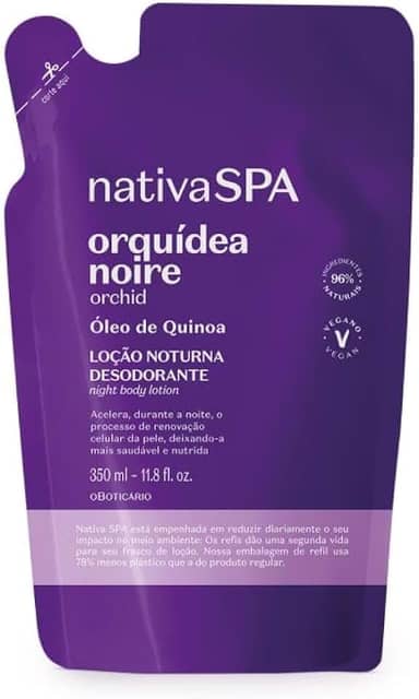 O BOTICARIO NATIVA SPA HIDRATANTE ORQUÍDEA NOIRE REFIL 350ml