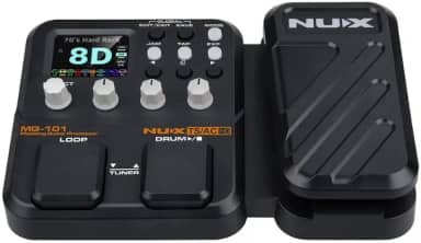 Pedaleira Multiefeitos Nux MG-101 com 25 Amps Tela LCD 2.4' Impulse Response Interface de Áudio USB para Gravação