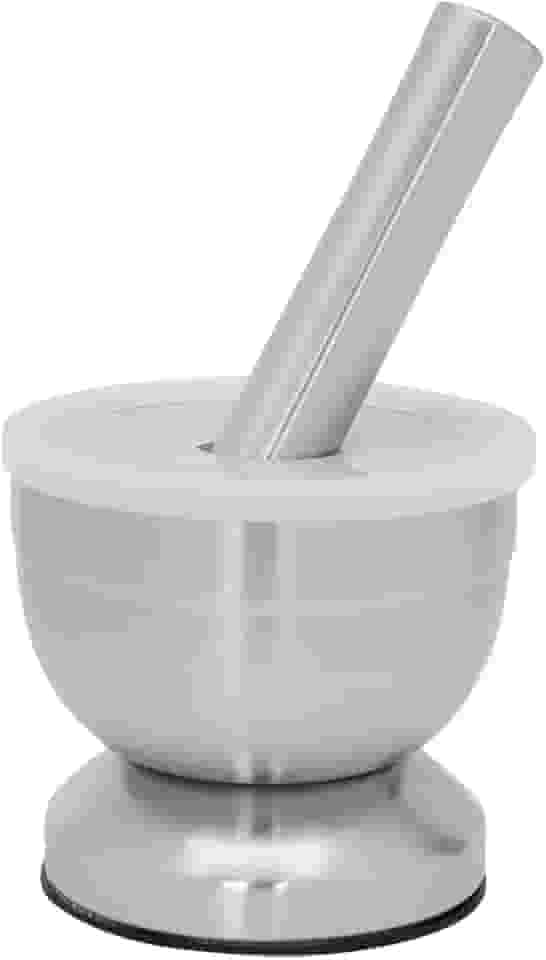 Mimo Style Pilão com Socador Feito Inteiramente em Aço Inoxidável. Resistente, Durável e Não Tóxico. Sua Base Antideslizante Torna Fácil Moer Qualquer Ingrediente .AC20281