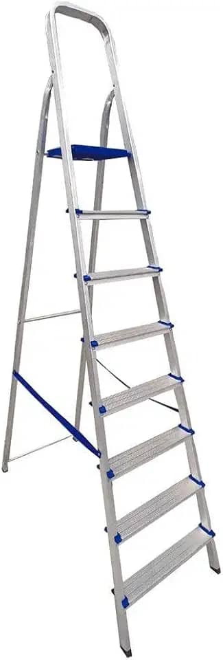 ESCADA DOMESTICA ALUMINIO 8 DEGRAUS REAL