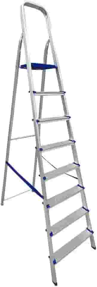 ESCADA DOMESTICA ALUMINIO 8 DEGRAUS REAL