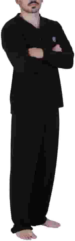 Pijama Inverno Blusa de Frio Masculina Manga Longa Calça Adulto Masculino Longo Alex