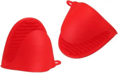 Kit 2 Luvas de Silicone Resistentes ao Calor para Cozinha Térmicas Pegadores Panela Assadeira Forno Antiderrapante Sortida Par