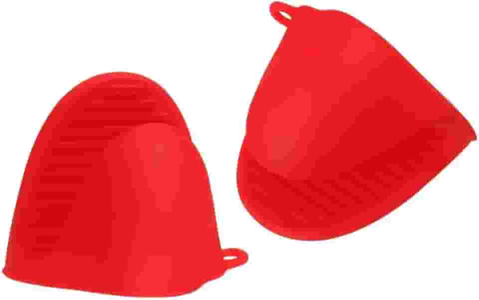 Kit 2 Luvas de Silicone Resistentes ao Calor para Cozinha Térmicas Pegadores Panela Assadeira Forno Antiderrapante Sortida Par