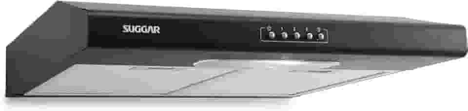 SUGGAR DEPURADOR DE AR SLIM C/MANTA 60CM PRETO 3 VELOCIDADES 110V DI601PT