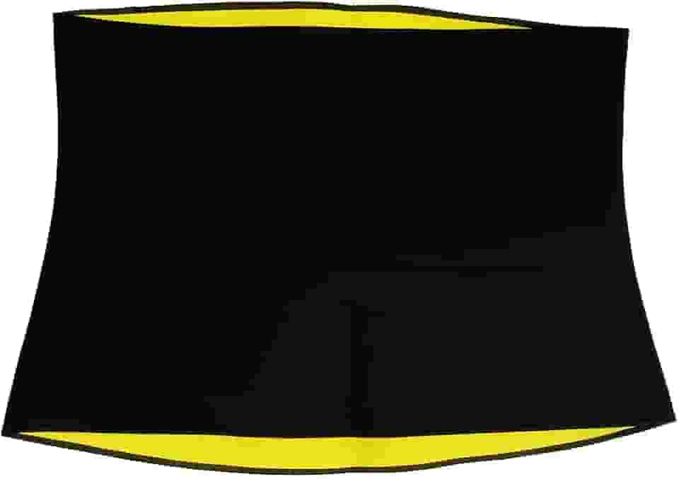 Cinta Modeladora Abdominal em Neoprene Unissex – Aumenta a Transpiração no Treino, Confortável para Uso Diário – Preto/Amarelo - FLIPSELL