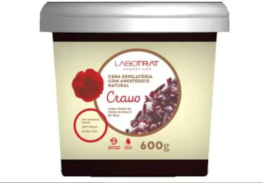 Cera depilação cravo anestesica 600g labotrat