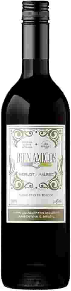 Bien Amigos - Vinho Tinto Seco, Merlot - Malbec, Garrafa 750 ml