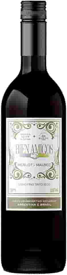 Bien Amigos - Vinho Tinto Seco, Merlot - Malbec, Garrafa 750 ml