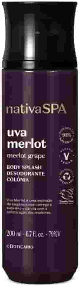 Body Splash Desodorante Colônia Nativa Spa Uva Merlot 200ml