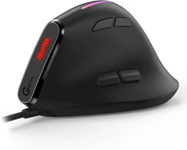 Mouse Vertical Gamer com Iluminação RGB Programação Avançada e Design Ergonômico Precisão e Conforto Profissional 12800 DPI