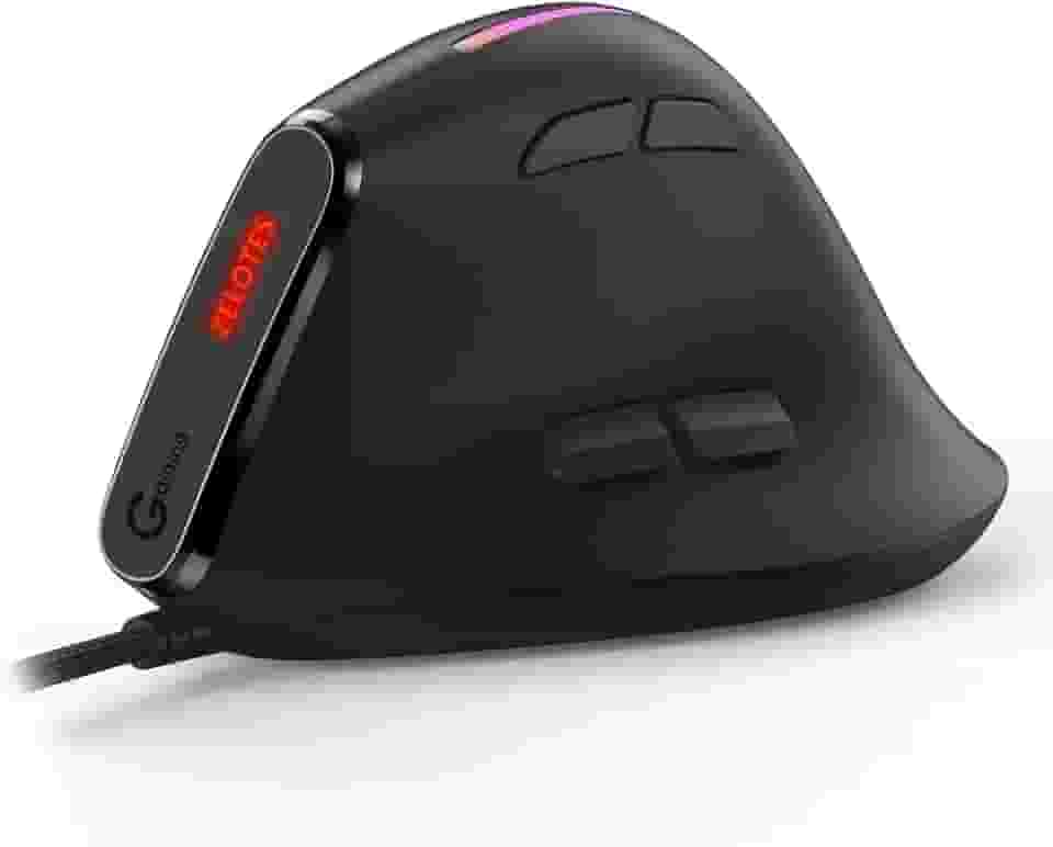 Mouse Vertical Gamer com Iluminação RGB Programação Avançada e Design Ergonômico Precisão e Conforto Profissional 12800 DPI