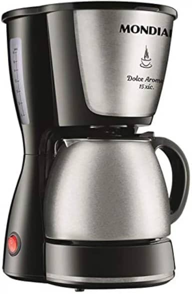 Cafeteira Elétrica Dolce Arome, Mondial, Preto/Inox, 550W, 110V - C-34 JI 15X