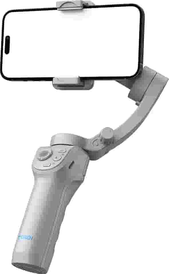 Estabilizador de Celular com 3 Eixos, Prata, 163x119x50mm, com Tripé, Bateria 3600mAh, Rastreamento Inteligente, para Smartphones até 90mm