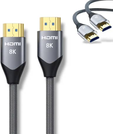 Cabo HDMI 2.1 8K 1.5M Ultra Rápido Full HD - 144Hz 48Gbps | HDR10 eARC VRR | Compatível com TV 4K PS5 Xbox Monitor Gamer Projetor PC | Conector Banhado a Ouro e Cabo Reforçado - Premium®
