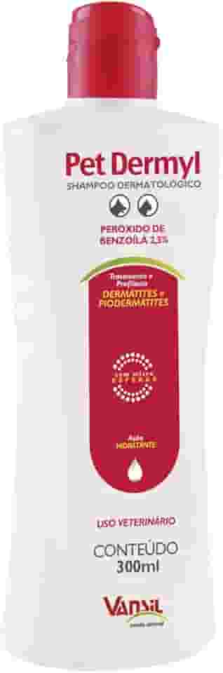 Shampoo Dermatológico Vansil Pet Dermyl para Cães e Gatos 300ml, Multi-colored