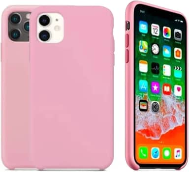 Capinha Colorida Compatível Com iPhone 12/12PRO, Case Slim Flexível Aveludada De Proteção PREMIUM ONYK (ROSA CLARO)