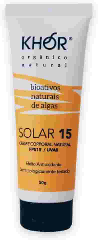 Protetor Solar Natural FPS15/UVA8 KHOR - 50g