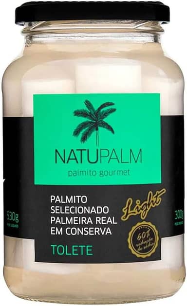 Palmito Palmeira Real Light em Conserva Natupalm 530g