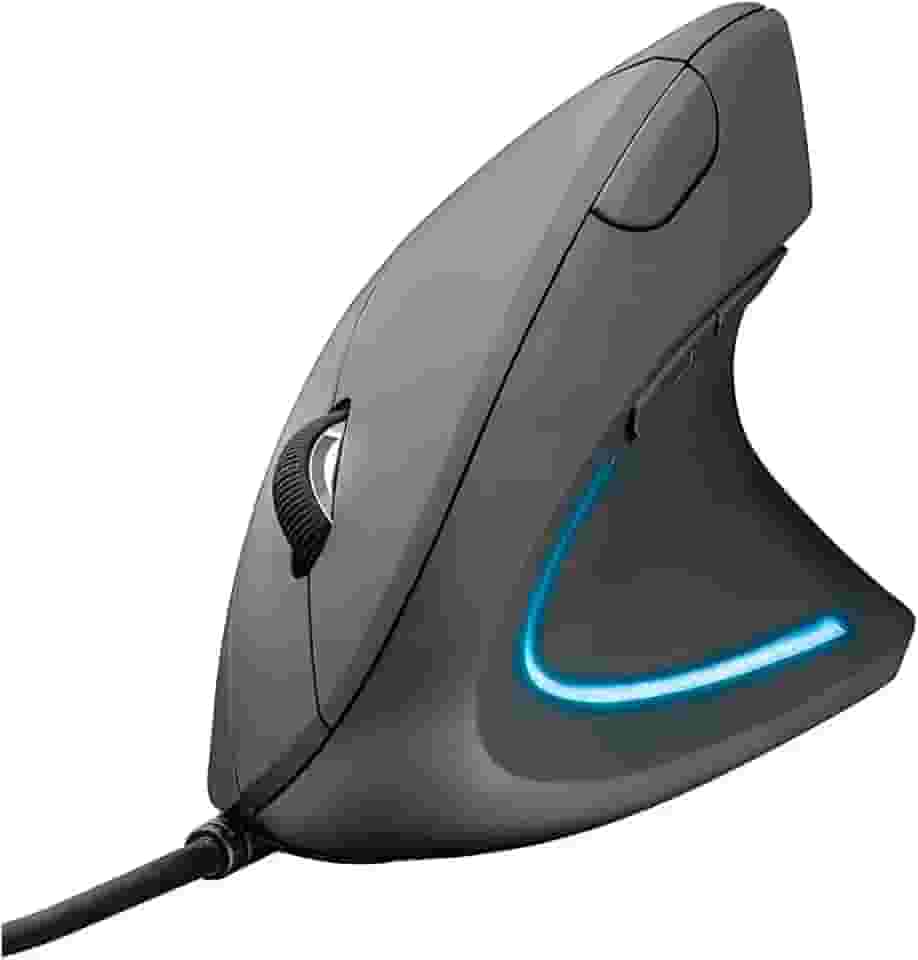 Mouse Ergonômico Vertical com Fio Fire Phoenix Ergonômico D5, 6 Botões, 1.600DPI, Clique Silencioso, Descanso para as Mãos, Reduz a Dor no Pulso e o Túnel do carpo - Preto