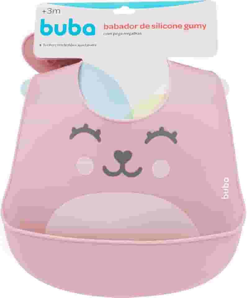Buba Babador De Silicone - Pega Migalhas Gumy - Rosa -