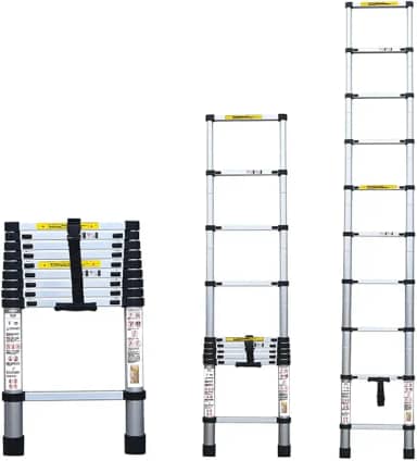 Escada Telescópica Aluminio Fortt 2.6m 9 Degraus - ETA01-2.6m