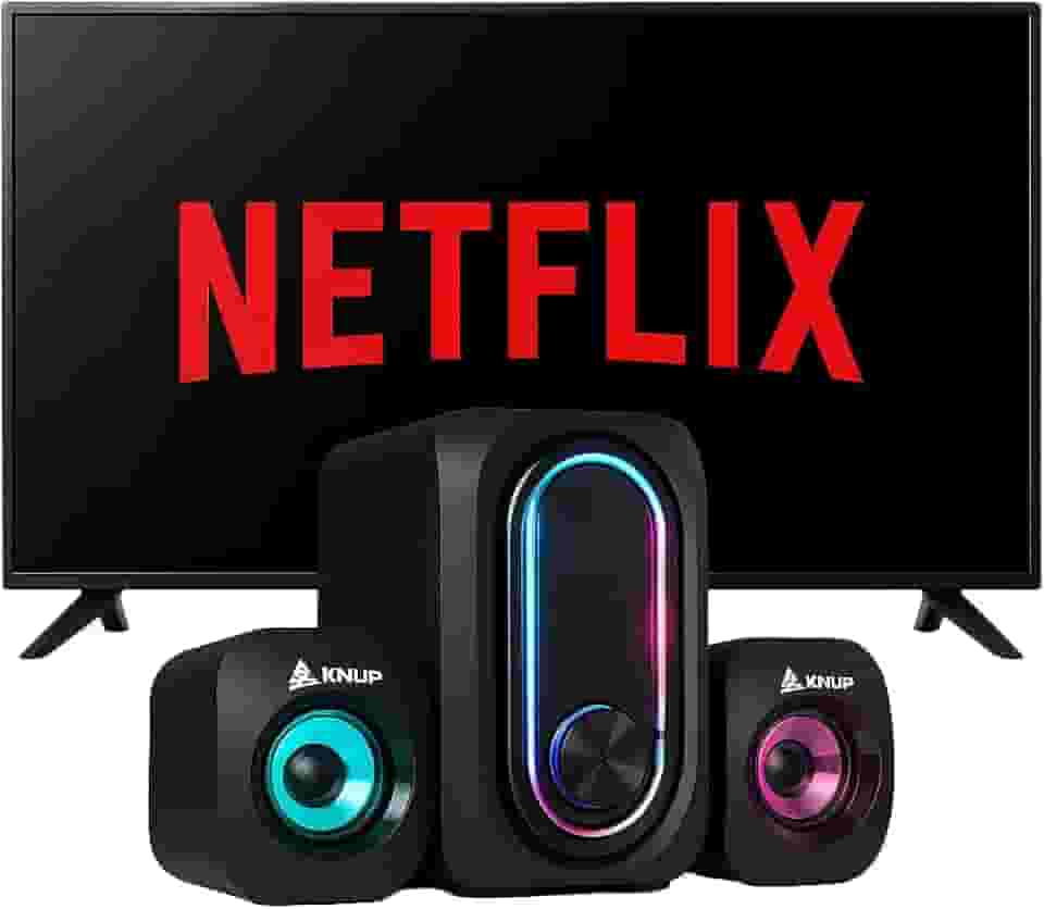 Caixa De Som Gamer Para Pc Smart TV Bluetooth Multimidia 2.1 Led Rgb P2 Usb Celular