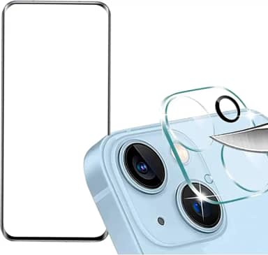 Película Compatível com iPhone 15 Ceramica 5D + Película Lente Câmera