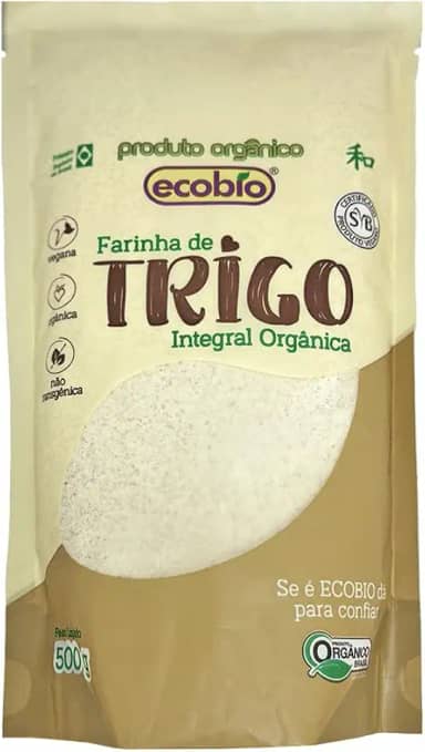 FARINHA DE TRIGO INTEGRAL ORGANICA 500G