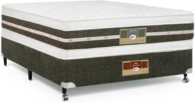 Cama Box + Colchão Castor Casal Silver Star Air Double Face Tenopedic 138x188x61cm