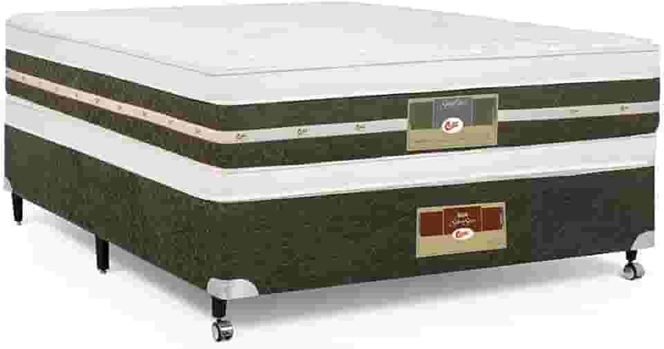 Cama Box + Colchão Castor Casal Silver Star Air Double Face Tenopedic 138x188x61cm