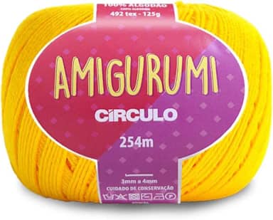 Linha Amigurumi 254m 125g Canário 1289 Círculo