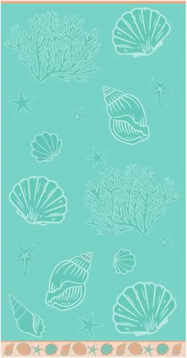 Toalhão de Praia Aveludada 78x150 Beach - Appel (Conchas, 78 x 150)