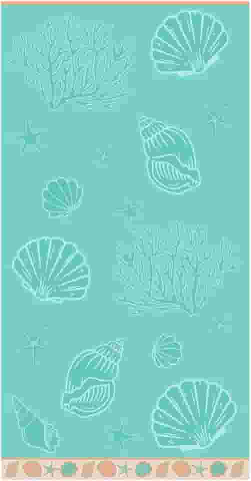 Toalhão de Praia Aveludada 78x150 Beach - Appel (Conchas, 78 x 150)