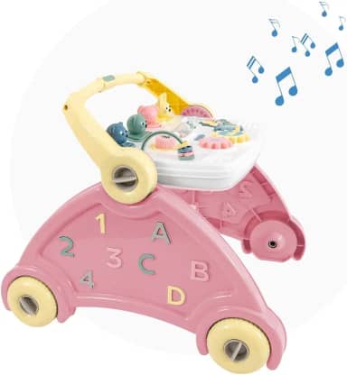 Andador de Empurrar Infantil Didático para Bebê Divertido com Som Poliplac