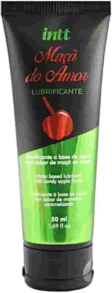 Lubrificante Gel Intt Maçã do Amor Sabor Base d'água Deslizante Simulação de Lubrificação Natural 50 ml