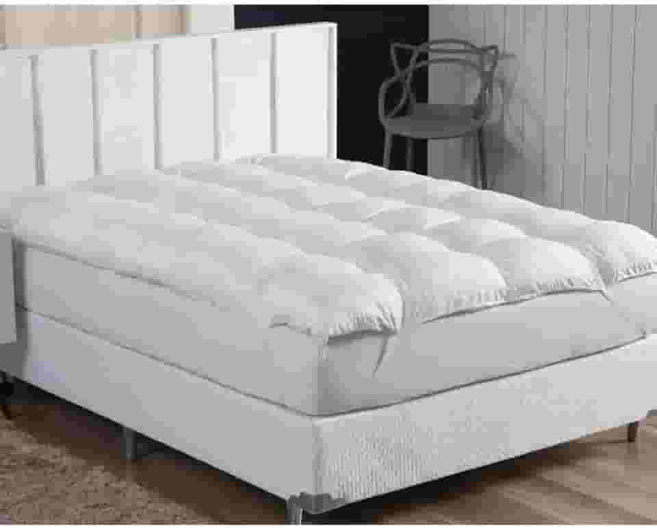 Pillow Top Casal 100% Fibra Siliconada 138x188cm - Tecido Percal Algodão - Muito mais Conforto