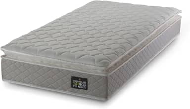 Colchão Solteiro Strong Pillow Top Espuma D45 88x188x24cm Bege - Suporta até 150kg por Pessoa
