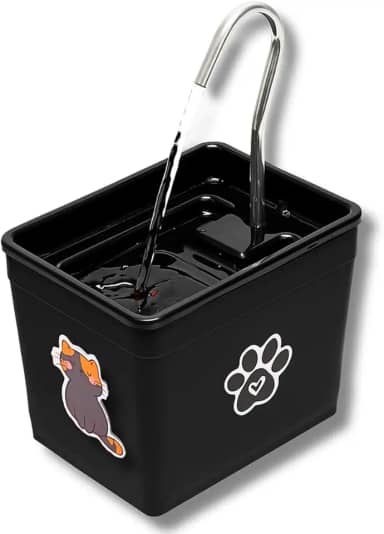 Bebedouro para Gatos 1,8L Automático – Fonte Silenciosa Bivolt, Estimula Hidratação, Evita Problemas Renais, Ideal para Pets (Black)